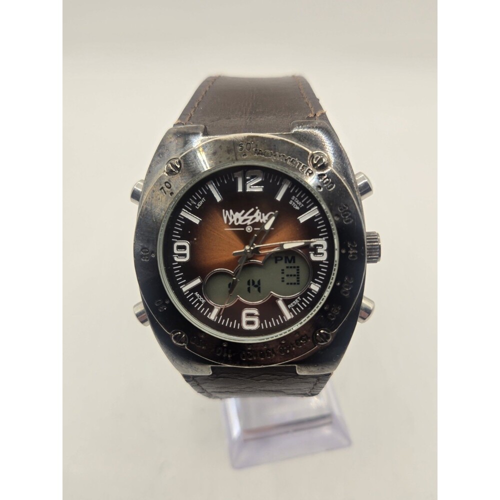 MASSIMO Multi Function Mens Watch Heavy Case Brown Stainless Steel